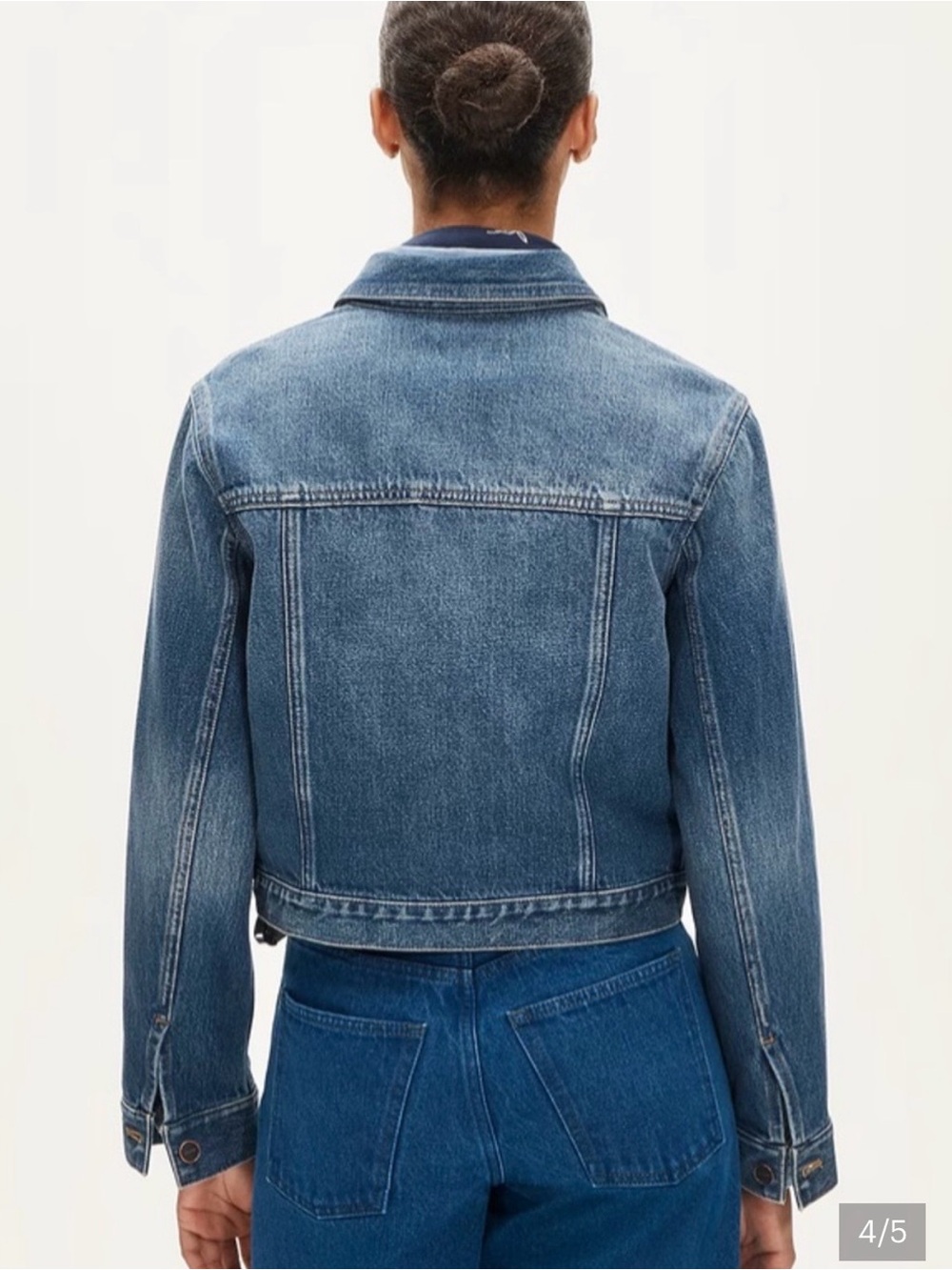 JCrew NWT Cropped Denim Jacket with Pintucks END OF SUMMER HOT DEAL $49🔥🔥 - Picture 4 of 14